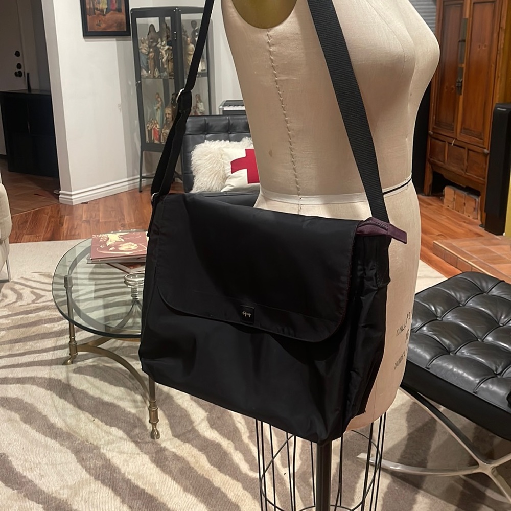 Esprit laptop/messenger bag - black/purple